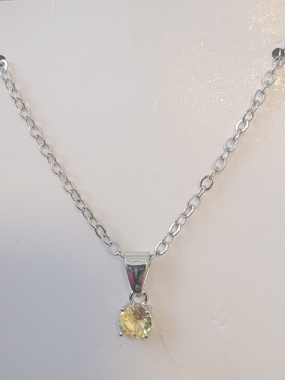 Effy Silver Pendant Necklace with Yellow Gemstone - Women Jewelry